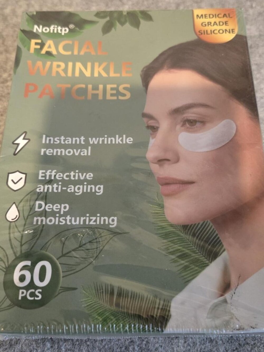Facial Wrinkle Patches Hydrogel Patches 60PCS Medical Grade Silicone/Hydrogel